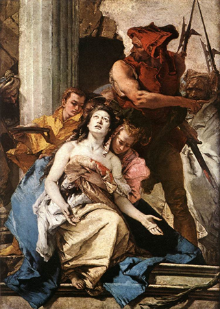 Thánh Agata tử đạo. Tranh của Giovanni Battista Tiepolo,1750 