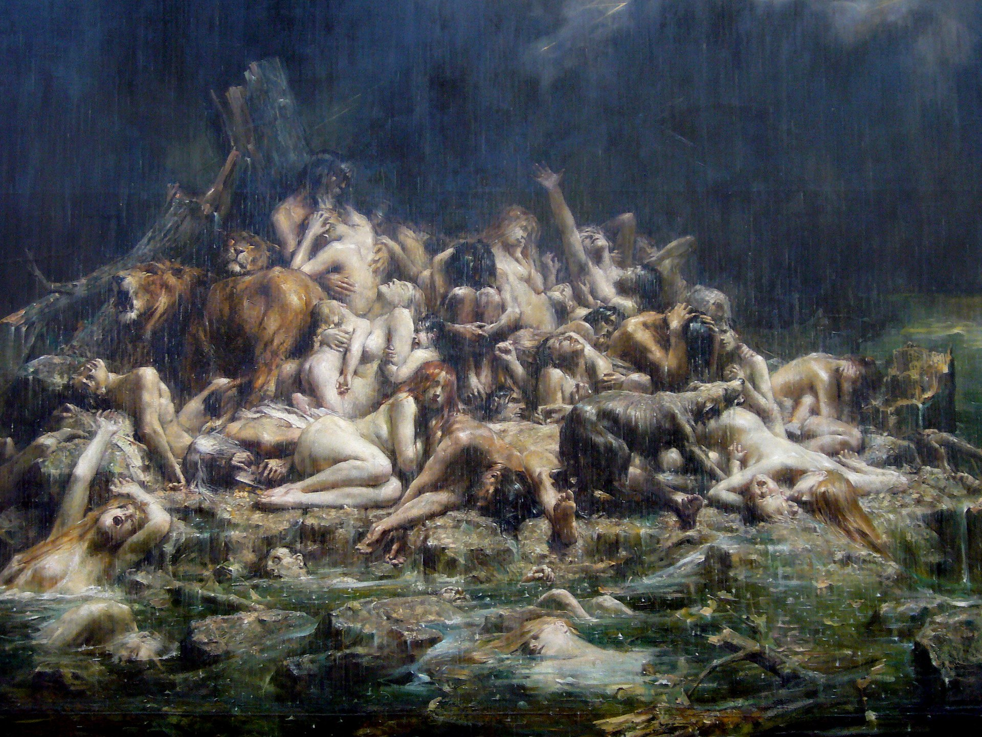 Tranh vẽ nạn Đại Hồng Thủy của  Léon Comerre, khoảng 1901